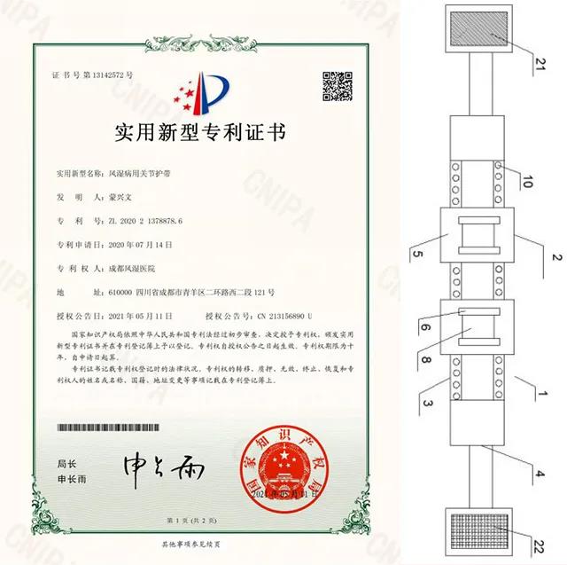 厉害了!成都风湿医院(成都痛风医院)两项发明再获国家知识产权发明专利认证! 厉害了!成都风湿医院(成都痛风医院)两项发明再获国家知识产权发明专利认证!